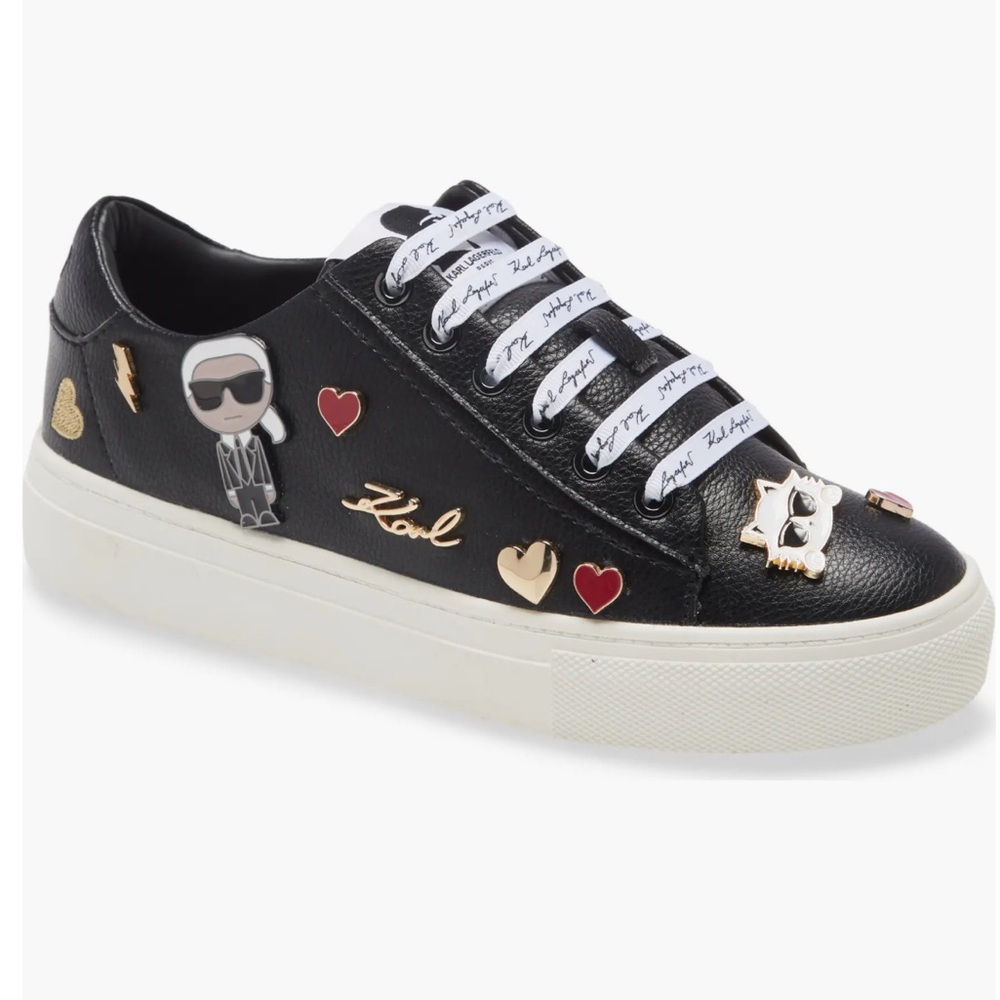 Karl Lagerfeld Black Women's Sneakers size 8.5 US